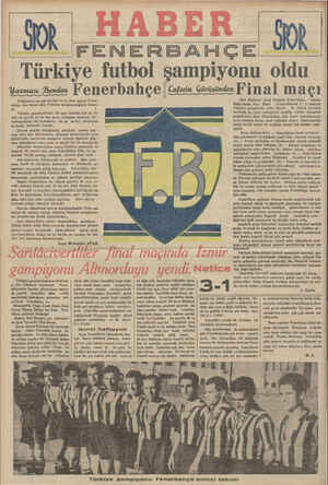    m FENERBAHÇE ürkiye futbol şampiyonu oldu Yazması Benden Fenerbahçe | Ctesi görüşüne Final maçı Türkiyenin en çok sevilen
