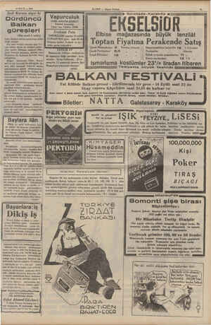    13 EYLÜ — 1995 Sadi Karsan d diyor ki ki | Dürdüncü Balkan güreşleri (Baş taralı 7 ncide) kinci Balkân şampiyonalarında...