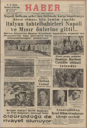 23 Eylül 935 Pazartesl Napolı halkına şehri her ihtimale karşı boşaltmıya j hazır olması için tamim yapıldı Italyan tahtelbahirleri Napoli xrre” NA y rs ao e n ai eat t31 