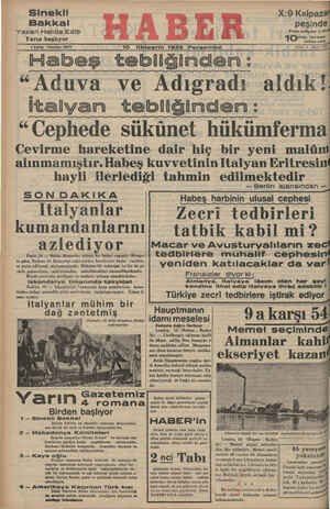  a emilme Erde keme m a e e e Mi Sinekli Bakkal Yazan Halide Edib Yarın başlıyor 5 kuruş - Telefon: 23872 iikteşrin 1935...