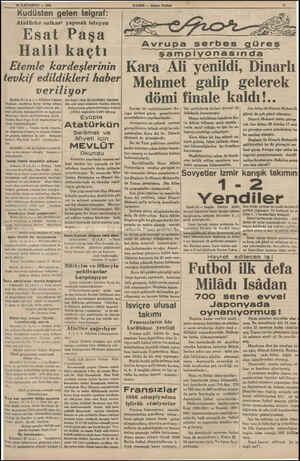  26 İLETEŞRİN — 1995 - Kudüsten gelen telgraf: Atatürke suikast Esat Halil Etemle kardeşlerinin | Kara Ali Paşa kaçtı tevkif