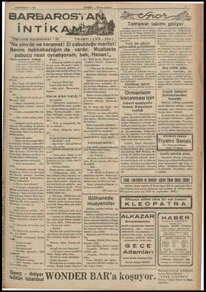  ——. A, N e NE Ser teş iş EE ve, 0 iş e 00 0 6 SONTEŞRİN — 1935 BA RBAROST HABER — Akşam postası WE rPagi i Yazan:(Vâ-Nü); “Ne