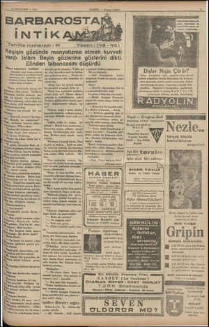  — 18 SONTEŞRİN — 1935. —Tefrika numarası : Geçen kısımların hulâsası Gazanfer reisin hazine esrarım' Hali adadaki Keşiş Barba