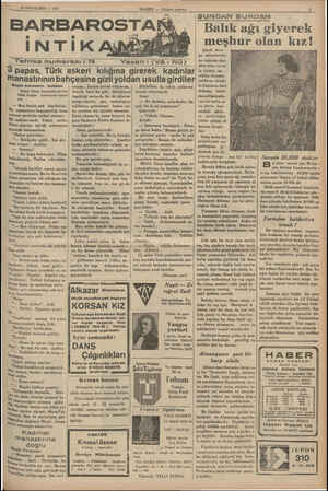  19 SONTEŞRİN — 1985 BARBAROSTAN e a Tefrika numarası : Geçen kısımların hulâsası Rahip Sinos, hazinenin esarını bilen keşişin