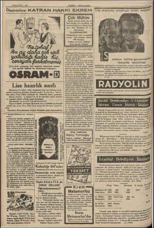  #İLKKANUN — 1935 Çünkü yüzde 40 daha idareli olan çifte apiraili OSRAM “D,, lümbalarını kullaniyor. OSRAM-DI Lise hazırlık