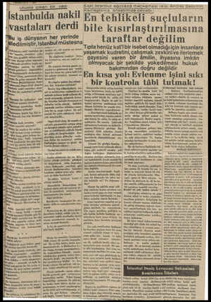  SONKANUN — 1931 u iş dünyan İledilmiştir, Istanbul müstesna) i Şehrimizde nakil vasıtaları işi: d iyi bir “mesele,, olmaktan