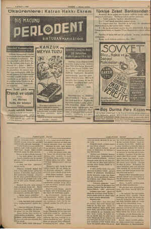    8 ŞUBAT — 1936 HABER — Akşam postas postası Oksürenlere: Katran Hakkı Ekrem Türkiye Zıraat Bankasından : DİNİNİ siltmeye