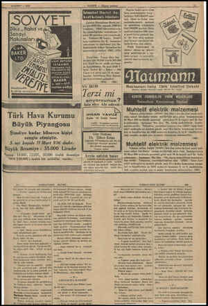  16 ŞUBAT — 1936 İZ lb Dikiş Nakış ve Sanayi Maki nalar I aş UMUM DEPOSU ay YL ia e FON SOKAK.M: 62 MİNİ EİEİ ISTIKLAL CAD- A4