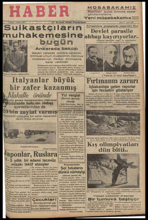  5 Kuruş . Telefon: 22. Suikastçı muhak Ankarad Geçen celsede — 17 Şubat 1936 Pazartesi ların emesine bugün a bakıldı Ankara
