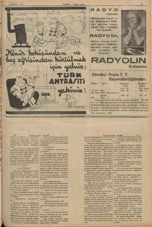     18 ŞUBAT — 1936 ELA le ML RADYO Aktivite Hüceyrata hayat ve- rir, mikroplar: öldü- rür, ağrıları keser, vücut için...