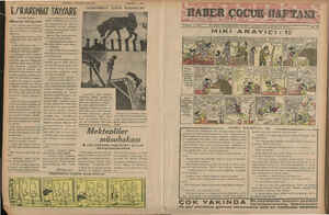  HABER — ÇOCUK HAFTASI 9 MART — 1936 E/RARENGİZ TAYYARE Girinci ku Beyaz Gölgeler 7453 numaralı polis Ati Büyük” dere karakolu