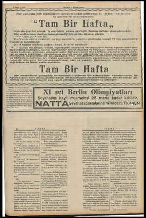  15 MART — 1936 5 HABER — Akşam postası ak ie geli 11 yy yay , a — — — — OLAN Ng gg yg Pek yakında Türk matbuatının şimdiye