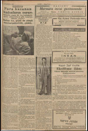  NB AGUSTOS — 1936 Anketimiz —(| Para kazanan kadınların esrarı Berberlik yapan bir kız boşboğazlık erse müşterinin ne gibi