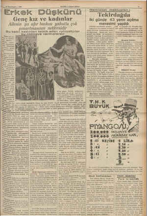 10 Ikinciteşrin — 1936 Erkek Düşkünü | HABER — Akşam postası Genç kız ve kadınlar Ailenin ya ağır baskısı yahutta çok...