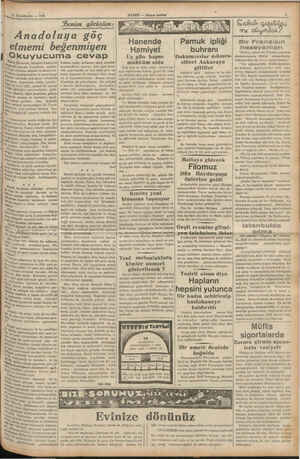    i LR - İkineiteşrin — 1936 “ Anadoluya göç etmemi beğenmiyen | ,Şkuyucuma cevap 5 Dünkü Gikramda, İstanbul hemşerisi EŞ am