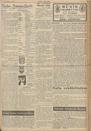  HABER — Akşım postası RADYO İSTANBUL: 18,30 piâkia dans musikisi, (1930 çocuk Esirgeme kurumu namma (konferans, Dr. İbrahim