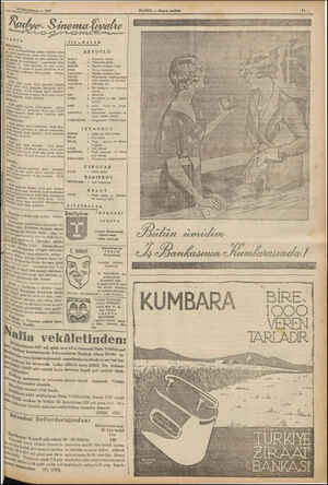  10 İkincikânim — 1937 HABER — Akşam pastası SInuMALA&K ————— naklen vryete müzi BEYOĞLU konferans, Salim Sirri Tarcan tara