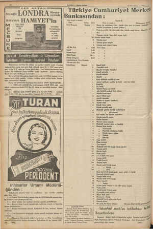    HABER — Akşam postası 16 İkincikânun — 1937 Türkiye Cumhuriyet Merke/ Bankasından : (Baş tarafı 11 incide) (Sayfa 6) İsim