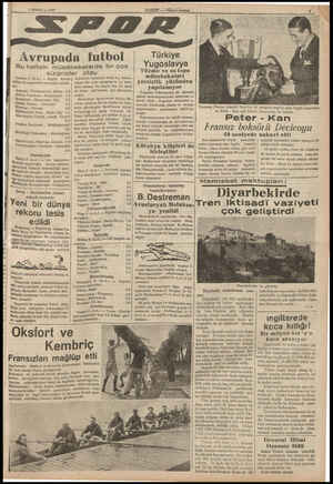  7 NİSAN — 1937 Avrupada futbol Bu haftaki müsabakalarda bir çok sürpr Londra 5 (A A.) — Bugü “dilen lik maçlarınm neticeelri