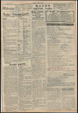  7 MAYIS — 1937 Midenize İSTANBUL: 18,50 pliâkla ders i, 19,30 sanatkâr trogu © artistleri muşiial arapça gları tara k...