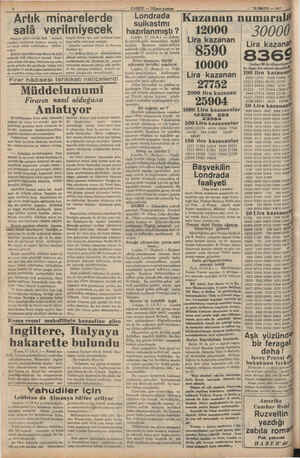    6 Artık minare lerde salâ verilmiyecek Diyanet işleri reisliği Salâ Oovermek usulünü kaldırmak kararını vermiş ve bu karat