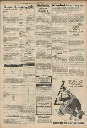    6 HAZİRAN — 1937. lik kadın baloncusu düşerek | RADYO SINEMALAR parçalandı İSTANBUL; BEYOĞLU | (Baş tarafı 5 incide) | 15,2