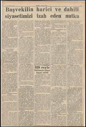 -.. 15 HAZİRAN — 1937 Başvekilin harici ve da _HABE.R—'ARşıın postast hili siyasetimizi izah eden nutku Büyük Millet...