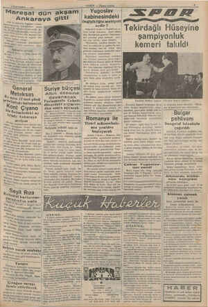     —SİLKTEŞRİN — 1937 Mareşal dün akşam Ankaraya gitti — hei ve Müttefik Yugoslav ordusu K d_'nd_zı bulunduktan * sonra...