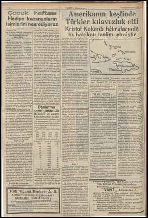    o Çocuk haftası Hediye kazananların isimlerini neşrediyoruz 30 Birinciteşrin taribis (Cumhuriyet) idi, BIR PERGEL TAKIMI