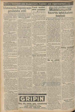    protesto etti BDıy- Baştarafı 1 incide veyahut her türlü Japon makam ve kuv İnin gayrikanuni ve gayri meşra müdahalelerine