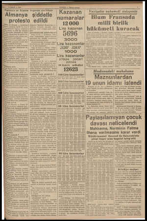  < 2 MRAT — 1938 İngiültere ve Fransa Almanya protesto edildi u%dn 12 (Husust) leri Landrada büyük bir h um'hrmıştır İngiltere