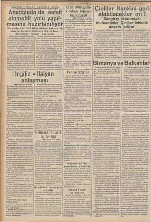  lslanhul - Edirne yo!undım sonra Anadoluda da asfalt otomobil yolu yapıl- masına hazırlanılıyo Z P SAREE AĞ ö Ğd BZ Bu...