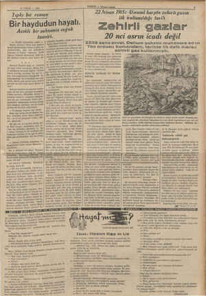   24 NİSAN — 1038 Tıpkı bir roman Bir haydudun hayatı. Acıklı bir sahnenin soğuk tasviri. — Dünkü sayımızdan maad — Bayan...