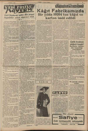    25 NİSAN — 1938 Lort kaşlarını çattı: hayaletler odası diyoruz Biz oraya / dedi Ayıya daha ziyade yaklaşarak Üre. rindeki