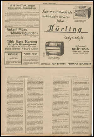  1939 Nev York sergisi Dekorasiyon müsabakası; 1 — 1939 Nev York Dünya Sergisinde inşa edilmiş olan Türkiye Pavi- yonu dahili