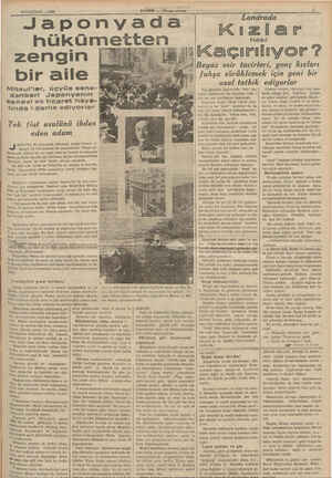  20 HAZİRAN — 1938 üküme zengin | bir aile t HARER — Aksami “Japonvada| ten Ni Kızlar Nasıl Kaçırılıyor ? Beyaz esir...