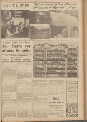    26 EYLUL — 1938 HABER — Ahşazi postam”. postası | z “Maj ino hattını tetkik ettim ve İTLER pek el şeyler öğrendim!,, diyor
