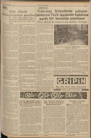  i — İKİNCrESRIN 1935 Eski Alman Es'i Alman tıhsalâtındaki müstemlekeleri, dünya is- nisbetleti itibariyle pek az ehemmiyeti