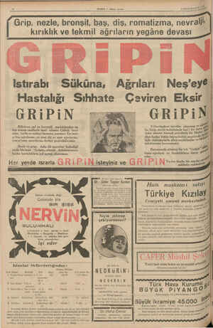    12 MABER — Aksam postası a MA ran DE es Yaa O ra ai Grip, nezle, bronşit, baş, diş, romatizma, nevralji | kırıklık ve...