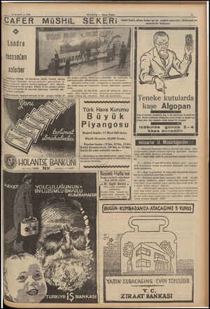  “ 26 ŞUBAT « 1939 HABER — Akşam Posta. AŞ — — —. CAFER MüSHiL SEKERİ srmn mi li ranga Londra 1assamarı 3ferler 03 bin çoçuğun