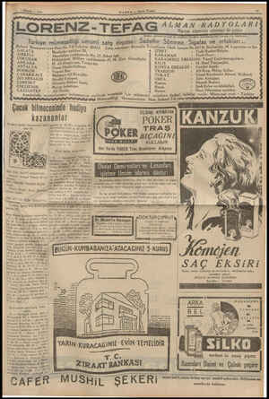  7 NİSA JAN — 1935 BALİ A Lİ ARİN AN Kadyo sevenlerin çok be gendiği, takdirle alkışladığı bir Alman fen harikası... . Türkiye