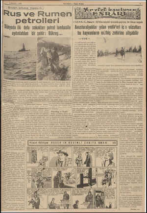  3 MAYIS — 1939 SI yan altına nücum DEİL LL us ve Rumen o petrolleri Dünyada ilk defa sokakları petrol lambasile m...