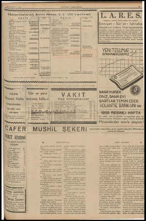  8 HAZIRAN Ki HABER — Akşam Postmas ns e A a e 5 A Türkiye Cumhuriyet Merkez Bankası 3 6' 1939 vaz AKTİF ma PASİF Sermaye . .