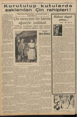  aa A a aa” KY A YY e Mİ ep şi HABER — Akşam Post. 28 HAZİRAN — 1959 Kurutulup kutularda saklanılan Çin rahipleri!...