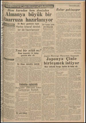  2 a SUBAT — 1940 İELERAET B Ele) HABER — Akşam Postam KİRAD /. Almanya büyük bir taarruza hazırlanıyor Bir Macar gazetesinin