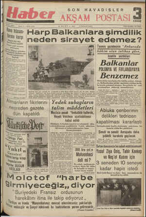  SON HAVADİSLER KURUŞ rr Harp Balkanlara şimdilik neden sirayet edemez? © | Taymis gazelesinin “Ankarada hâkim olan intibaa