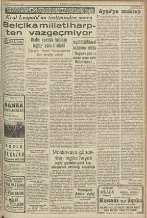       9 MAYIS —. 1940 » yer Me mk sr * kırmıştır. ray nda başvekii Makenzi King hi, p Kümarasında beyanatta bulun! İk, Kanada