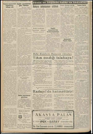  4 HABER — Akşam Postam 31 BİRİNCİTEŞRİN — 1940 a ea Halyan tayyareleri |İngiliz gazetelerine Inyiltereye hücum etti Londra,