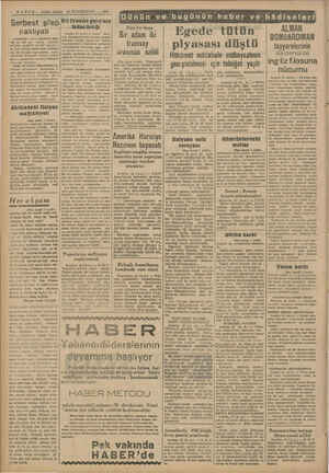    4 HABER — Akşam postası 18 İKİNCİKÂNUN — 1941 zman lll MEn RA Serbest şilep Bir Fransız gerc'ain nakliyatı Ankaradan venler