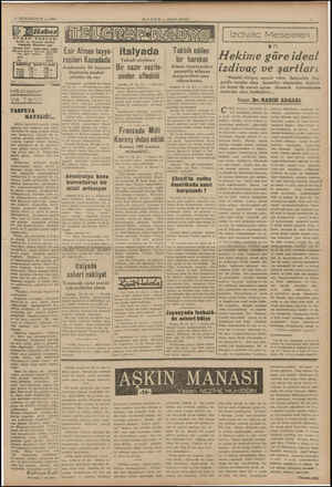 İKİNCİKANUN — 1941 Kama AKŞAM POSTASI Sahibi ve Nejriyet Müdürü , Masan Rasim Us | İDARE EVİ: istanku Ankara caddesi le ii
